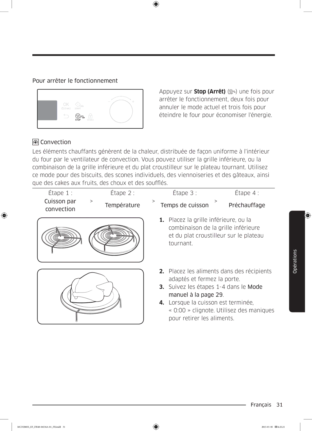 Samsung MC35J8055CK/EF, MC35J8055CW/EF, MC35J8055KT/EF manual Français  